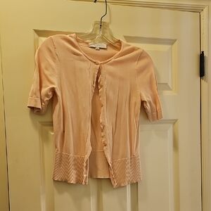 LOFT Women's Peach Button Down Shirt